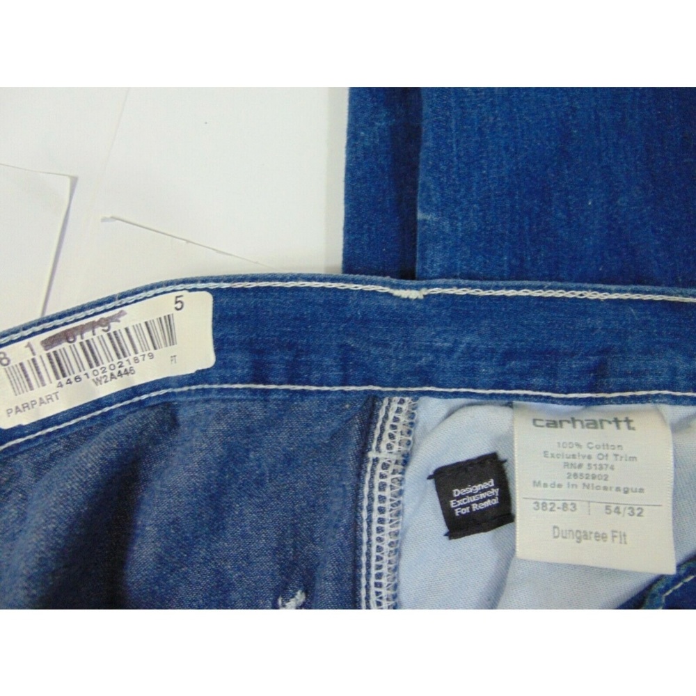 Carhartt Men 54 x 32 Carpenter Blue Jeans Pants - Picture 4 of 4